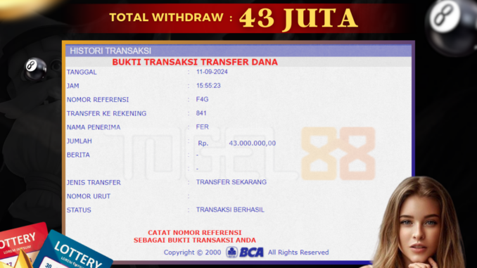TG88 BUKTI JP SIANG
