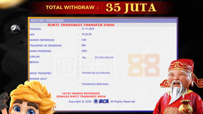 TG88 BUKTI JP SIANG