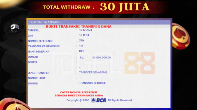TG88 BUKTI JP PAGI