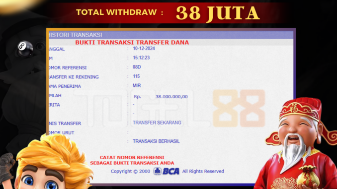 TG88 BUKTI JP SIANG