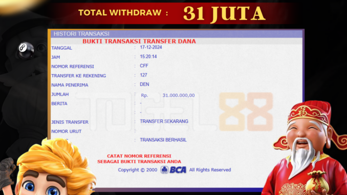 TG88 BUKTI JP SIANG