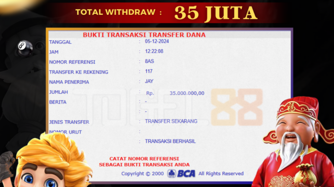 TG88 BUKTI JP SIANG